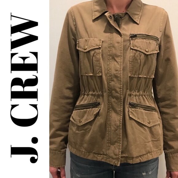 J. CREW Classic Vintage Twill Chino 100% Cotton Safari Utility Jacket, Medium - Picture 2 of 12